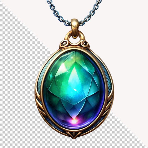 Pendant jewelry on transparent background