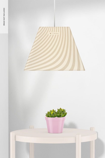 PSD pendant lamp mockup, front view