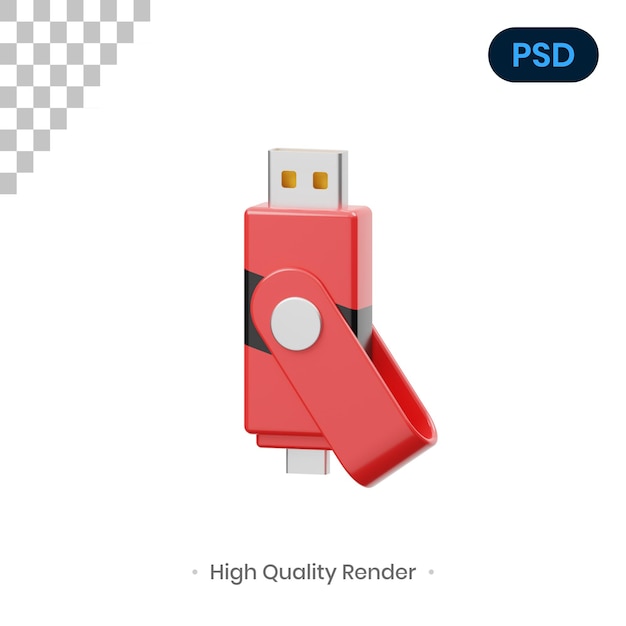 Icona pendrive 3d premium psd