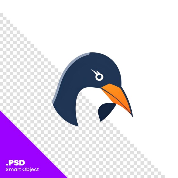 Penguin icon logo design element vector illustration eps10 psd template