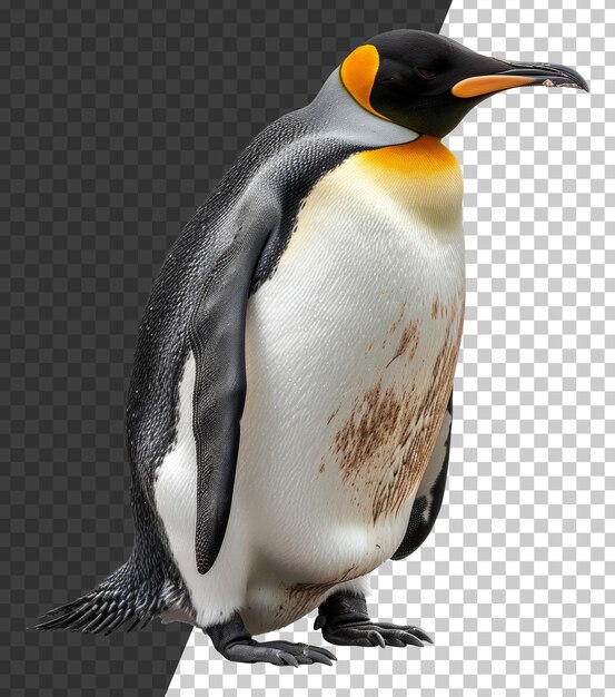 PSD a penguin stands on its hind legs looking at the camera stock png