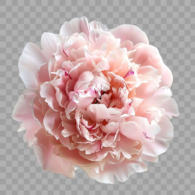 PSD peony flower with blush pink and romantic color the flowers isolated clipart png psd natural decor