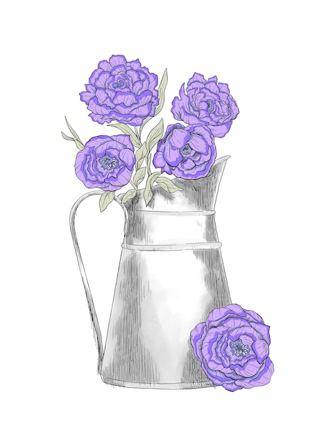 Peony in jug