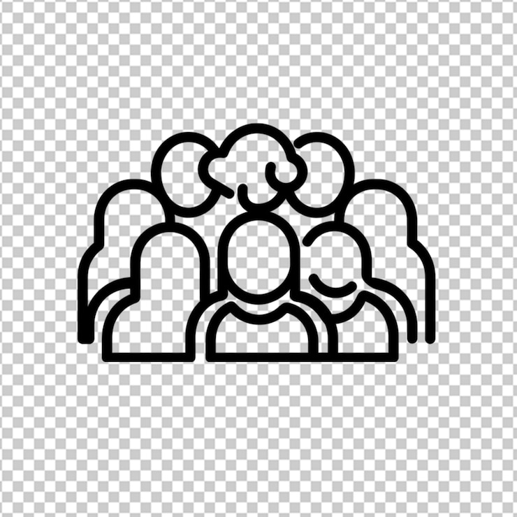 PSD 人間コミュニケーション アイコン フォートスタイル 人間ベクトルイラスト 白い背景 パートナーシップビジネスコンセプト