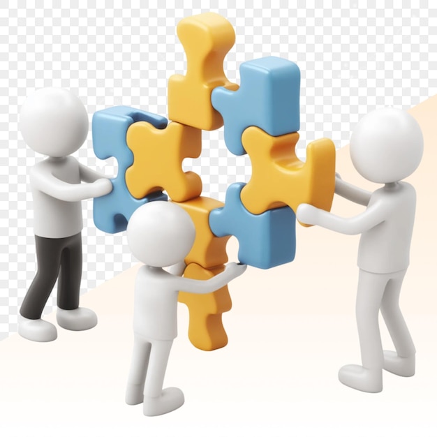 people holding puzzle pieces that say puzzle