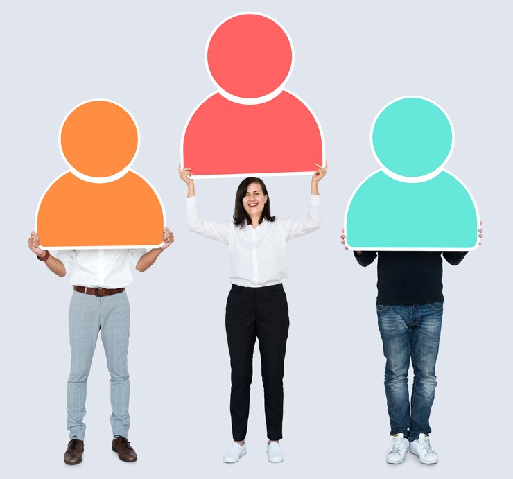 PSD people holding up career profiles