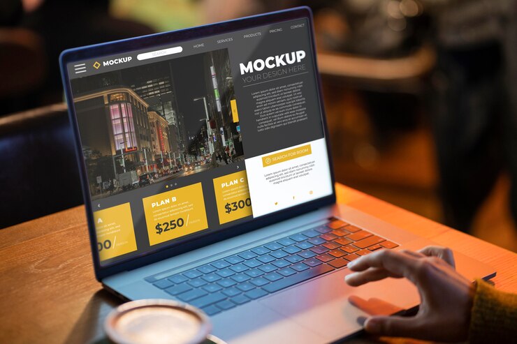PSD people with technology mockup