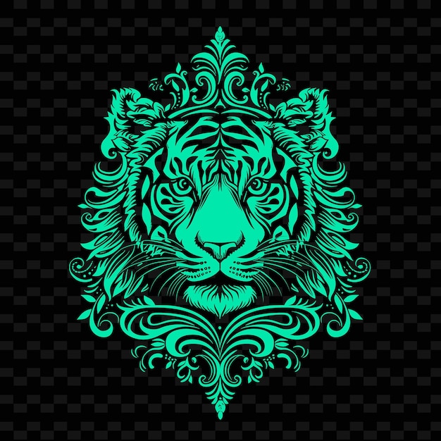 PSD peppercorn crest logo met ingewikkeld ontwerp en tiger graphi nature herb vector design collections