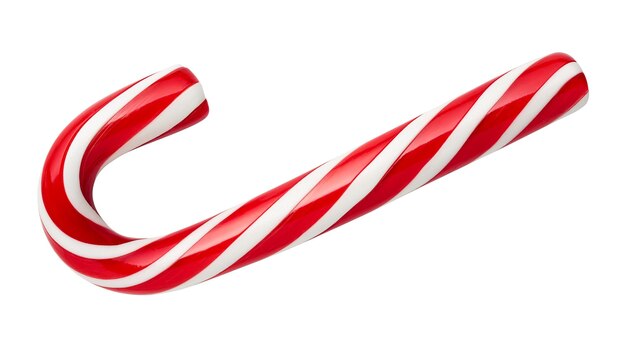 Peppermint Candy Cane Christmas candies Set of isolated sweets on a white background No shadow