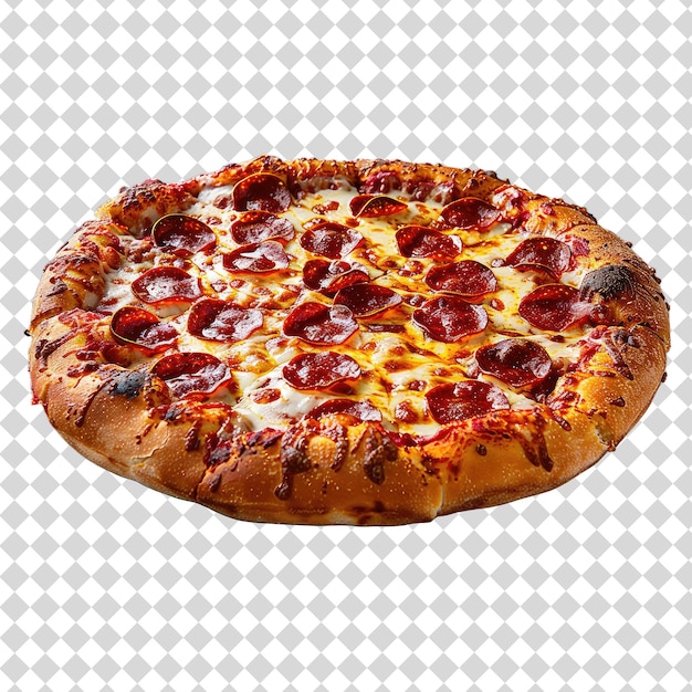 PSD a pepperoni pizza is on a white background