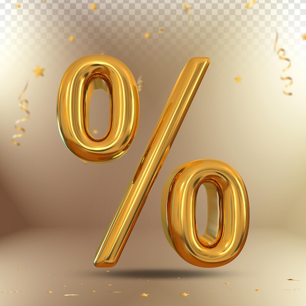 Percentuale di oro 3d