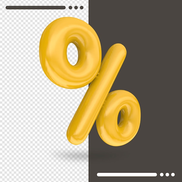 Percent in 3d rendering isolated