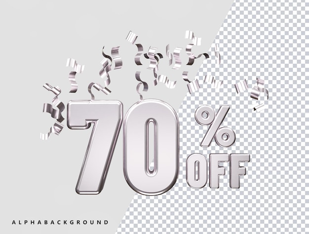 Percent discount sale 3d rendering vector illustration