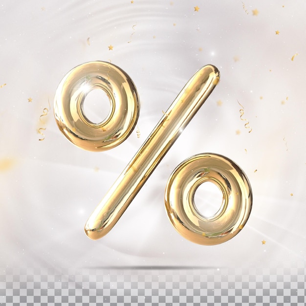 Percentuale oro lusso 3d