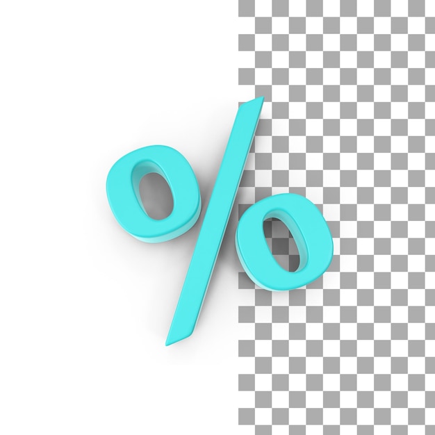 백분율 판매 3d 렌더링 프리미엄 Psd