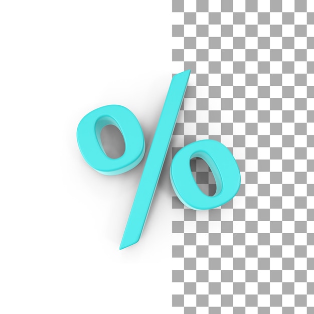 Percent sale 3d render premium psd