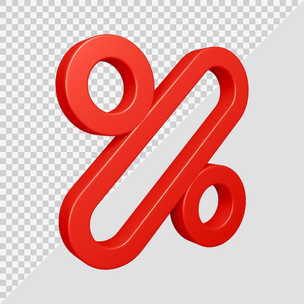 Percent symbol in 3d render