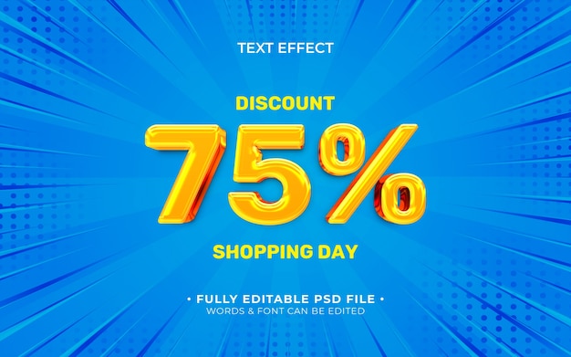 Percent text effect