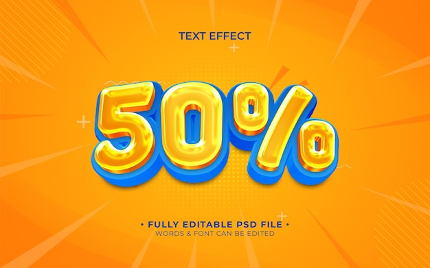 PSD percent  text effect