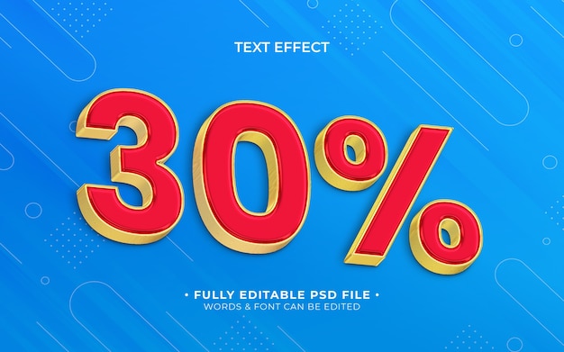 PSD percent  text effect