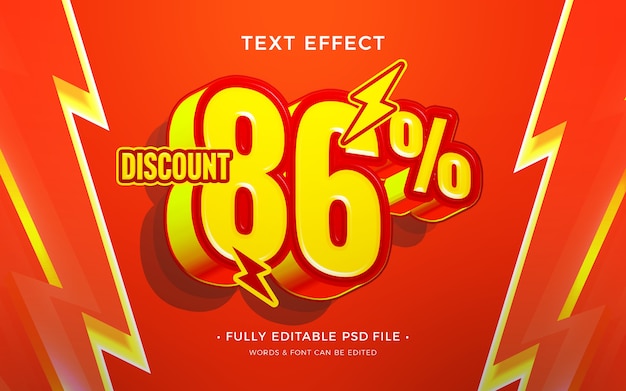 PSD percent text effect