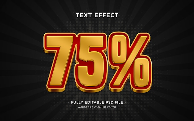 PSD percent  text effect