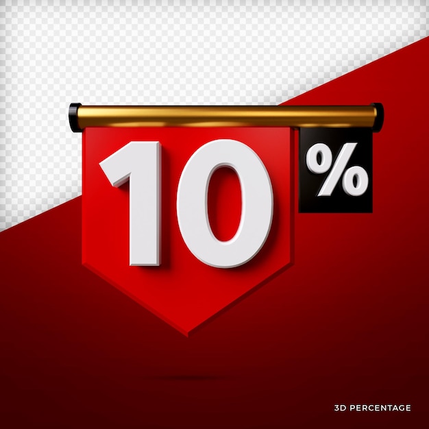 PSD percentage 3d render premium psd