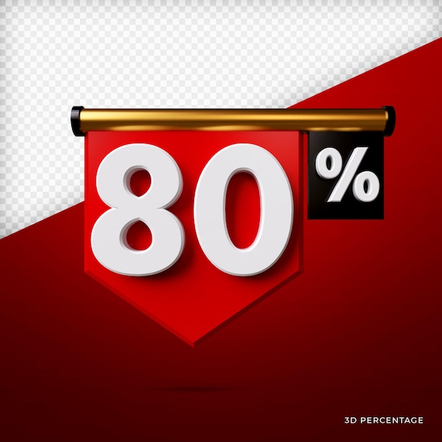 PSD percentuale di rendering 3d psd premium