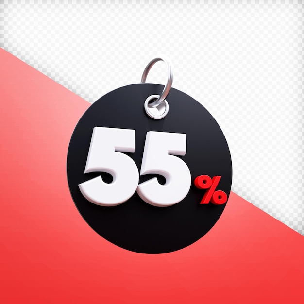 Percentage 3D render premium psd