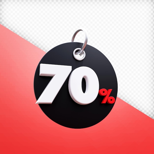 Percentage 3d render premium psd