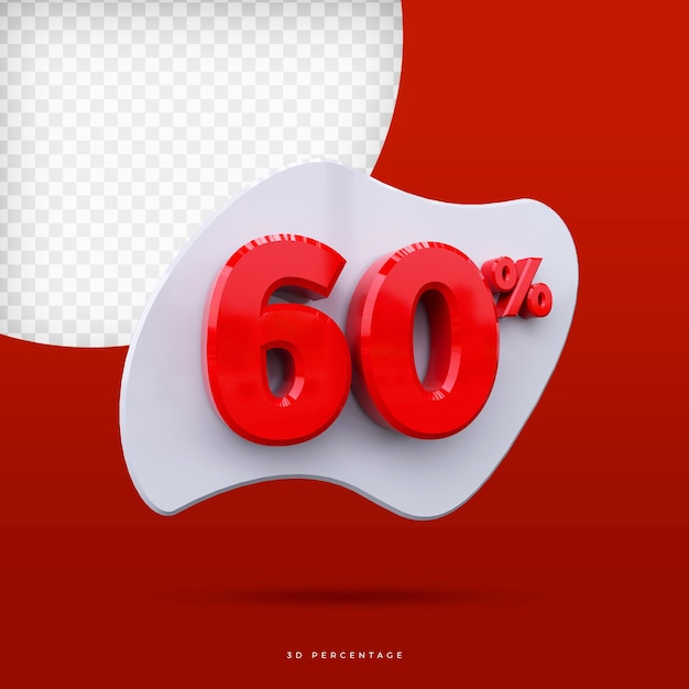 Percentage 3d render premium