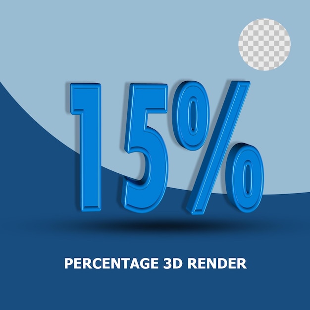 PSD percentage 3d render