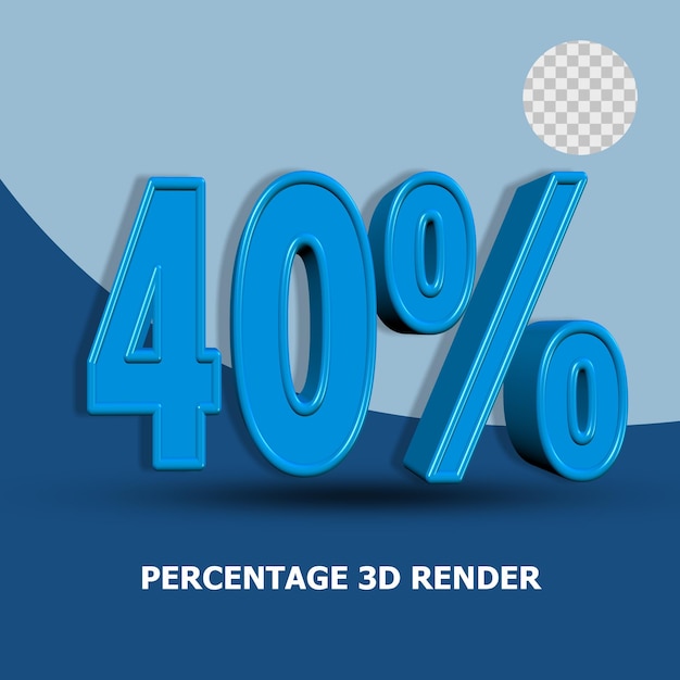 Percentage 3d render