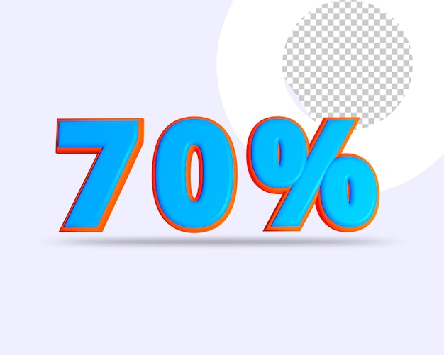 Percentage 3d-rendering teksten effect