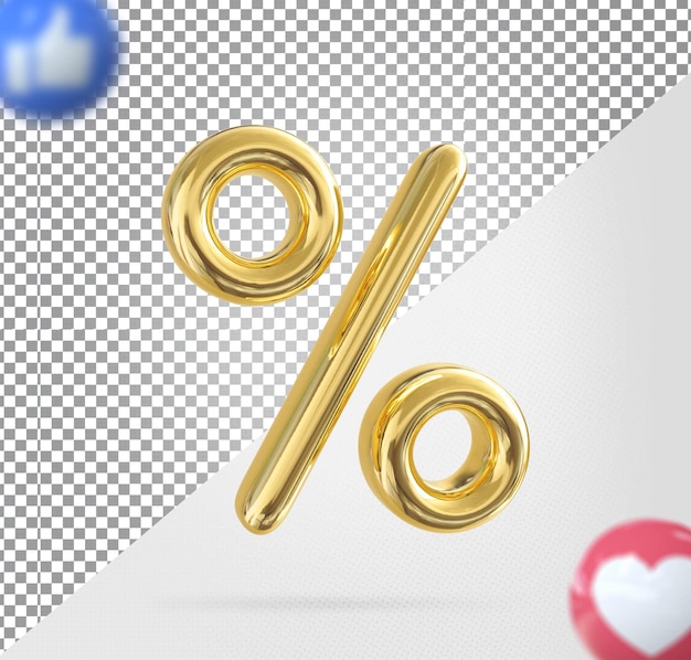 Percentage gold 3d