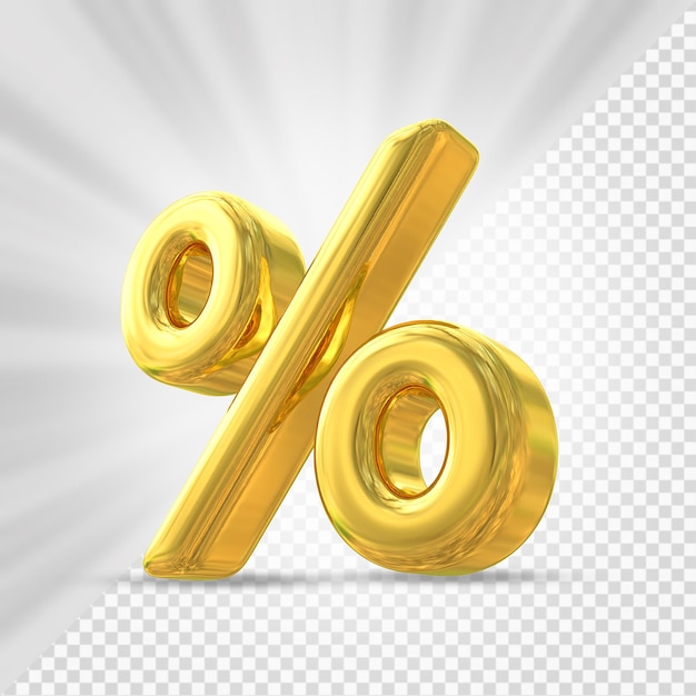 Percentage goud 3d luxe