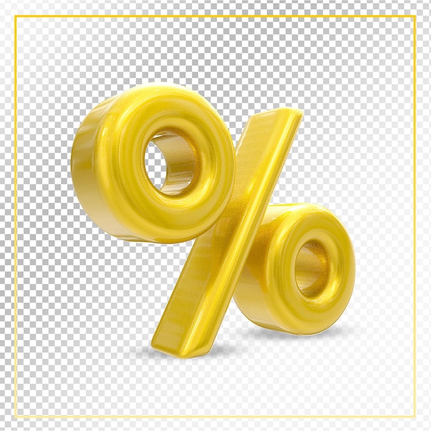 Percentage goud 3d