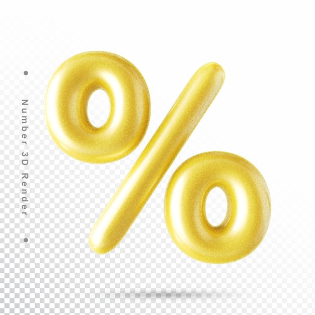 Percentage goud 3d