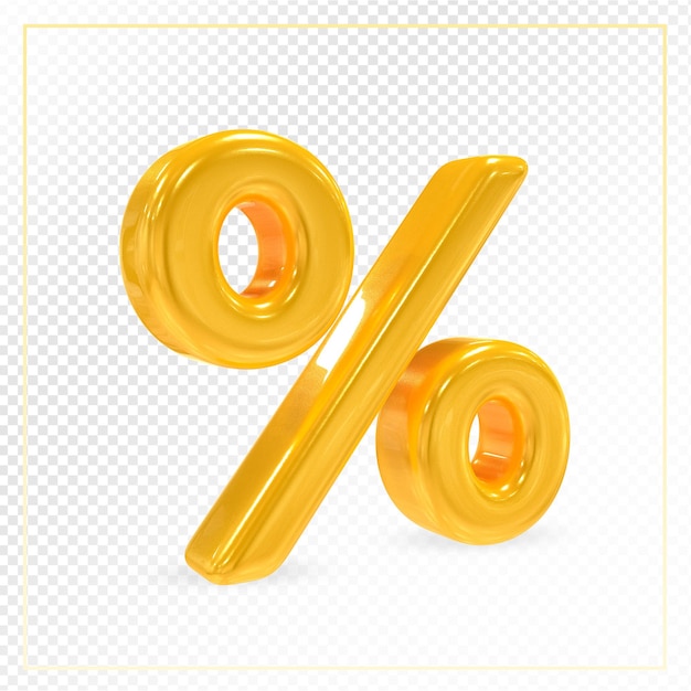 percentage goud luxe 3d