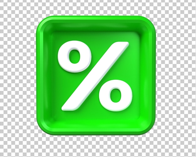 PSD percentage icon 3d sale sign