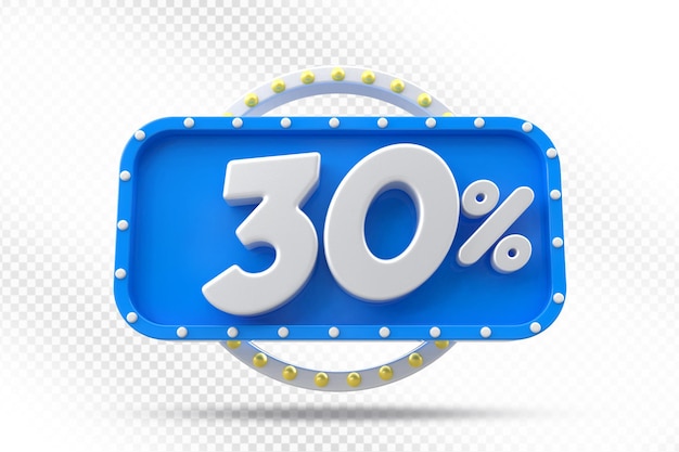 Percentage korting Blue Label 3D