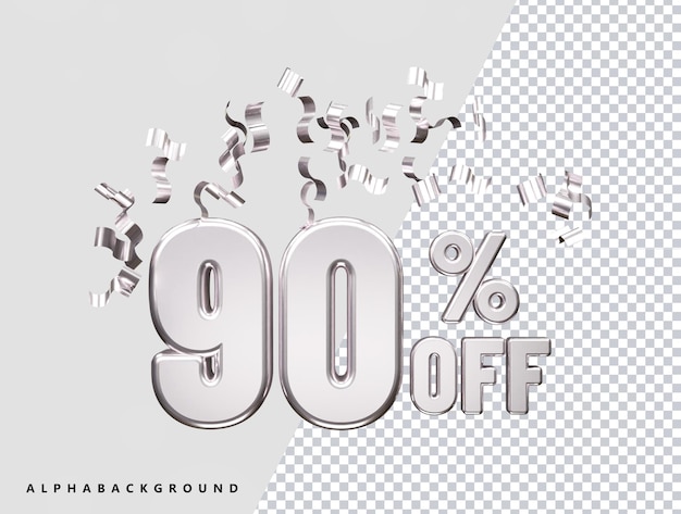 Percentage korting verkoop 3d-rendering vector illustratie