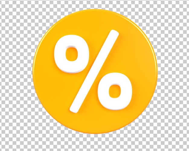 PSD percentage luxury circle icon 3d render
