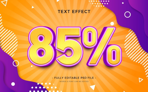 PSD percentage tekst-effect