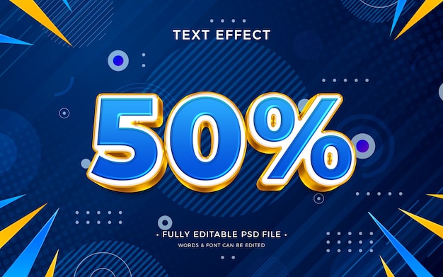 PSD percentage tekst-effect