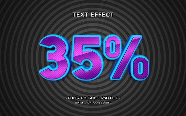 PSD percentage tekst-effect