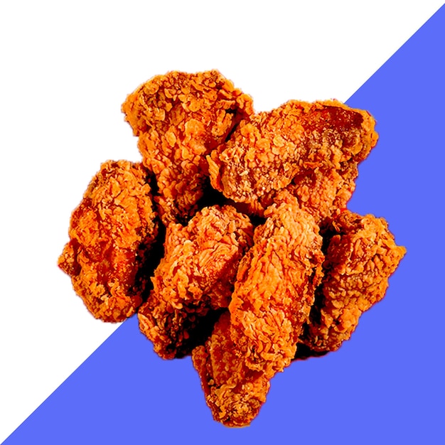 perfecly cut fried chicken