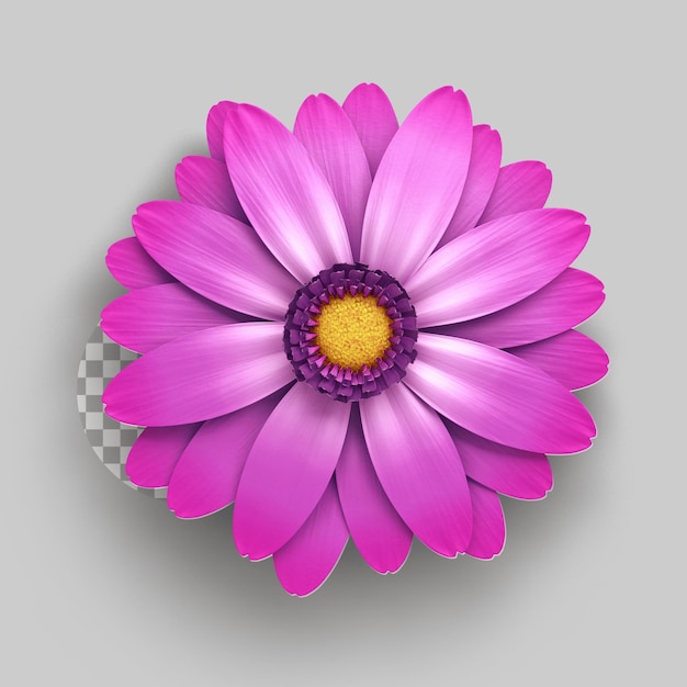 PSD perfect item voor liefdesconcept met roze bloem