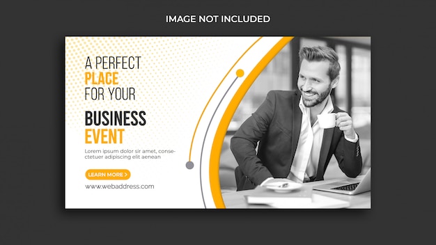 PSD perfect place social media banner template