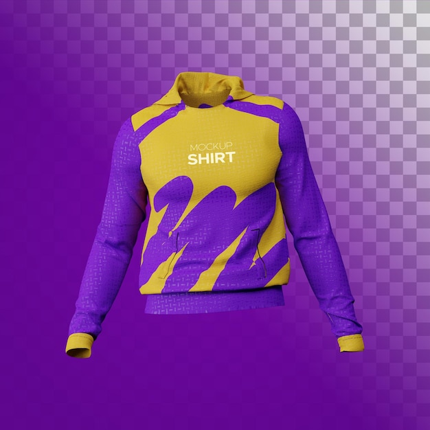 Perfect sports sweatshirt for mockup 3d illustration